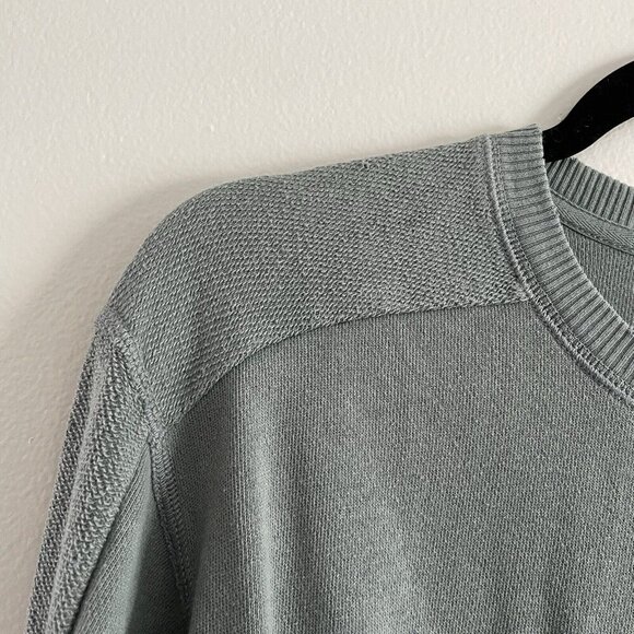 Aerie Women XS Green Terry Casual Comfort Relaxed Pullover Cropped Sweatshirt - Picture 5 of 9